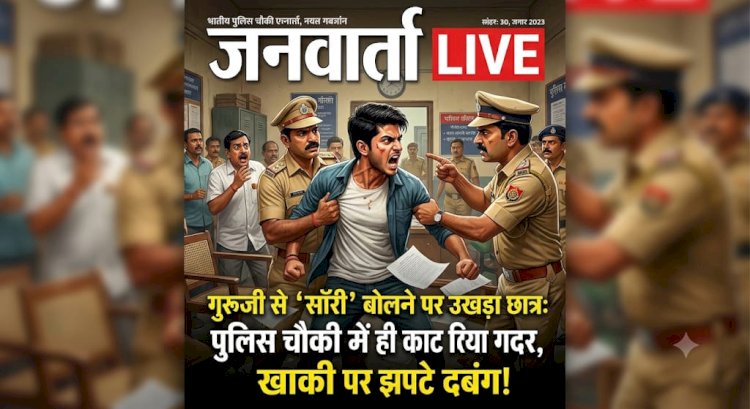 गुरुजी से 'सॉरी' बोलने पर उखड़ा छात्र: पुलिस चौकी में ही काट दिया गदर, खाकी पर झपटे मनचले!